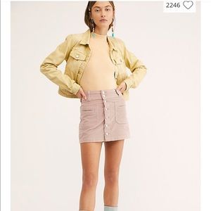 NWT Free People Joanie Cord Skirt
